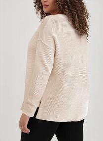 img 3 attached to Stay Fashionable And Comfortable With Eytino Womens Plus Size Sweaters - Loose Fit Henley Tops And Knit Jumpers In Sizes 1X-5X
