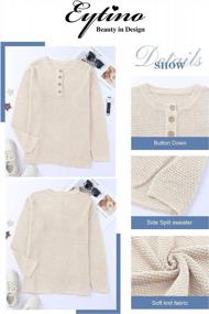 img 1 attached to Stay Fashionable And Comfortable With Eytino Womens Plus Size Sweaters - Loose Fit Henley Tops And Knit Jumpers In Sizes 1X-5X