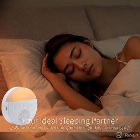 img 2 attached to 🌙 Adjustable Warm Night Light White Noise Machine for Sleep with 20 High Fidelity Soundtracks, Timer, and Memory Feature - Perfect for Babies, Adults, Home, Office