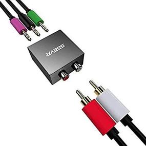 img 4 attached to 3.5Mm Audio Console Adapter - Convert Stereo RCA To 5.1 Surround Sound Jack Bidirectional Conversion For Multimedia Speaker System