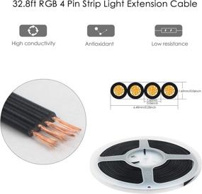 img 1 attached to RGBZONE 10M/33FT 22AWG 4Pin LED Strip Cable Cord - PVC Plastic Flexible Conductor Extension Line For 5050 3528 RGB LED Strips