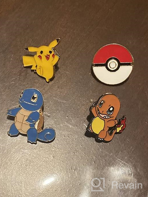 img 1 attached to 🔥 6-Pack Pikachu, Charmander, Bulbasaur, Squirtle Enamel Lapel Pins for Fans - Collectible Pins for Backpacks and Gifts, Pocket Monster review by Angela Lott