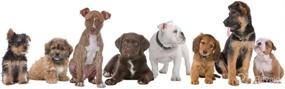 img 3 attached to Adorable Puppies Peel and Stick Wall Decals - Large Group of Cute Dogs for Instant Home Decor - 24 in W x 8 in H - Wallmonkeys FOT-24945146-24 WM263659, Medium