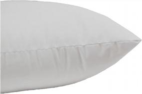 img 2 attached to MoonRest Premium Гипоаллергенные квадратные белые подушки-вставки для дивана - набор 4-18X18 дюймов с наполнителем из полиэфирного волокна