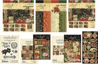 complete graphic 45 warm wishes collection - includes 12x12 paper pack, 12x12 patterns & solids, 8x8 paper pad, ephemera, journaling cards, stamp set and chipboard logo