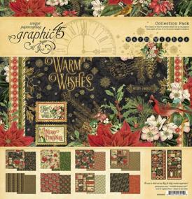 img 1 attached to Complete Graphic 45 Warm Wishes Collection - Includes 12X12 Paper Pack, 12X12 Patterns & Solids, 8X8 Paper Pad, Ephemera, Journaling Cards, Stamp Set And Chipboard