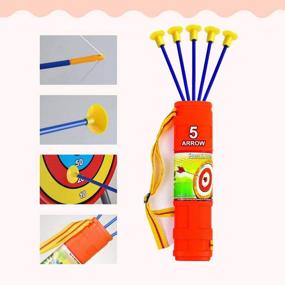 img 1 attached to Kids Outdoor Archery Set With Curve Bow, Suction Cup Arrows, Target Stand, And Quiver - Toysery Boy And Arrow Toy Set For Hunting Practice And Outdoor Play - 2 Sets