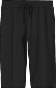 img 4 attached to Comfortable And Convenient: Weintee Plus Size Women'S Cotton Capris With Pockets