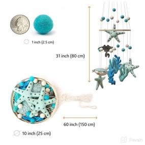 img 1 attached to Glaciart One Ocean Nursery Mobile - Vibrant Crib Decor, Handmade with Child-Safe Materials - Perfect Ocean Themed Decoration for Boys and Girls - 10x30Inch, 60Inch Hanging String