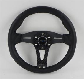 img 3 attached to 🔝 Enhanced NRG Innovations ST-002RCF Steering Wheel: Black Leather/Crafted Carbon Center Spoke