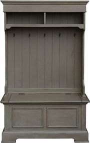 img 4 attached to Rustic Weathered Grey Storage Bench Hall Tree By Pulaski - 39" L X 18" D X 64" H - Model DS-D153-805-K1