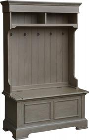img 2 attached to Rustic Weathered Grey Storage Bench Hall Tree By Pulaski - 39" L X 18" D X 64" H - Model DS-D153-805-K1