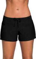 ecosunny waistband swimsuit boyshort boardshort women's clothing via swimsuits & cover ups logo