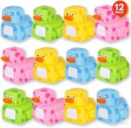 🦆 artcreativity pixelated rubber duckies 2.25 inch - pack of 12, assorted colors for bath or pool fun, decorative carnival supplies, party favor or small prize logo