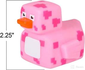 img 2 attached to 🦆 ArtCreativity Pixelated Rubber Duckies 2.25 Inch - Pack of 12, Assorted Colors for Bath or Pool Fun, Decorative Carnival Supplies, Party Favor or Small Prize