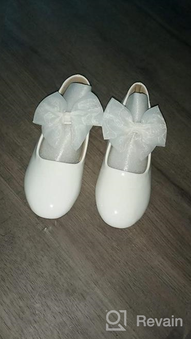 img 1 attached to Thee Bron Bridal Ballet Flats: Adorable Mary Jane School Shoes for Toddler/Little Girls review by Stacey Veeramachaneni