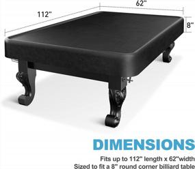 img 3 attached to Kohree 7/8/9FT Heavy Duty Leatherette Pool Table Cover - Waterproof & UV Protection For All Sizes!