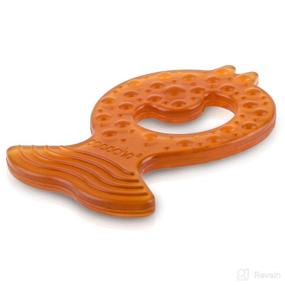 img 1 attached to 🍼 Pure Natural Rubber Baby Teether: Hole-Free + Hygienic Design, BPA-Free Teething Toy for All Stages, Sensory Textured, Molar Relief