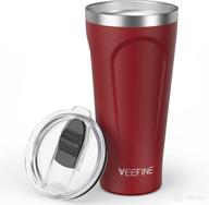 ☕️ veefine 20oz spill proof travel coffee mug - dishwasher safe & insulated tumbler - bpa-free stainless steel - car cup holder friendly logo