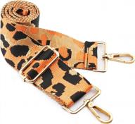 wide purse strap adjustable handbag strap replacement shoulder crossbody strap (wide：1.97'') (gold buckle-orange) logo