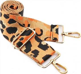 img 4 attached to Wide Purse Strap Adjustable Handbag Strap Replacement Shoulder Crossbody Strap (Wide：1.97'') (Gold Buckle-Orange)