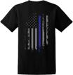 thin blue line supporter shirt for police: backing the blue and police lives matter logo