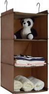 organize your closet with donyeco 3-shelf hanging storage organizer! logo