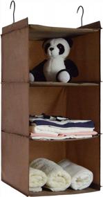 img 4 attached to Organize Your Closet With DonYeco 3-Shelf Hanging Storage Organizer!