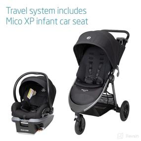 img 3 attached to 🔘 Midnight Black Maxi-Cosi Gia XP 3-Wheel Travel System