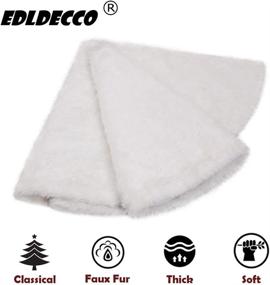 img 1 attached to 48 Inch Snowy White Faux Fur Christmas Tree Skirt - Luxury Soft Double Layered Decorative Handicraft For Holiday Party And Pet Favors By EDLDECCO