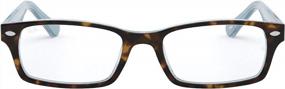img 4 attached to Stylish Ray Ban RX5206 Eyeglasses in Havana Azure – Enhance Your Look!