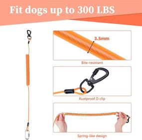 img 3 attached to 🐶 PAWCHIE 50ft Dog Runner Cable Tie Out - Portable Camping Overhead Trolley System with 8ft Pulley Runner Line - Suitable for Yard, Camping, Parks, Outdoor Events