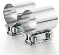 🔩 a-karck 2.5 inch diameter exhaust clamp - stainless steel butt joint band coupler for reducing leaks logo