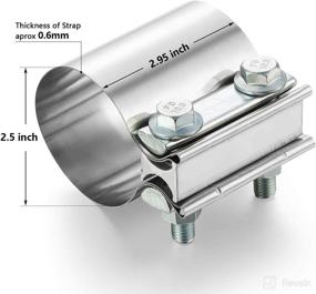 img 3 attached to 🔩 A-KARCK 2.5 Inch Diameter Exhaust Clamp - Stainless Steel Butt Joint Band Coupler for Reducing Leaks