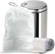 convenient and reliable: plasticplace 4 gallon drawstring trash bags - 100 count logo