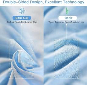 img 3 attached to Stay Cool and Comfy with LUXEAR Cooling Blanket: Double-Sided Cool Throw Blankets for Night Sweats, Japanese Fiber Cooling Lightweight Breathable Summer Cold Blankets for Hot Sleepers – Machine Washable