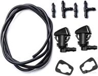 🚗 topeaibo front windshield washer nozzle wiper spray kit for ford f250 f350 f450 f550 (2011-2016) - oem # bc3z-17603-a bc3z17603a - super duty with fluid hose and connector - 1 pair logo