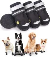 🐾 cbsana dog shoes: winter booties for large dogs with reflective straps - anti-slip sole, 4pcs логотип