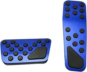 img 4 attached to 🚗 Stainless Steel Accelerator Gas Brake Pedal Pad Kit for 2009-2019 Dodge Challenger Charger Chrysler 300, Blue (2pcs) - Keptrim by Charger, Challenger, Chrysler