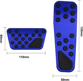 img 2 attached to 🚗 Stainless Steel Accelerator Gas Brake Pedal Pad Kit for 2009-2019 Dodge Challenger Charger Chrysler 300, Blue (2pcs) - Keptrim by Charger, Challenger, Chrysler