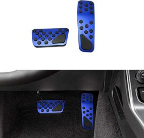 img 3 attached to 🚗 Stainless Steel Accelerator Gas Brake Pedal Pad Kit for 2009-2019 Dodge Challenger Charger Chrysler 300, Blue (2pcs) - Keptrim by Charger, Challenger, Chrysler