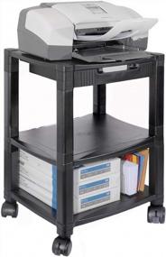 img 3 attached to Organize Your Workplace With Kantek'S Three-Shelf Mobile Printer/Fax Stand In Black