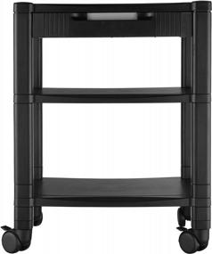 img 1 attached to Organize Your Workplace With Kantek'S Three-Shelf Mobile Printer/Fax Stand In Black