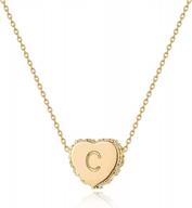 personalized 14k gold filled heart choker necklace with initial- handmade dainty jewelry for women logo