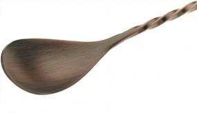 img 1 attached to 15.75 In Antique Copper Bar Spoon With Strainer End - Ideal For Barflys
