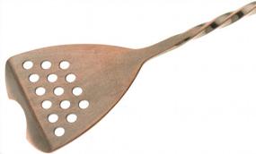 img 2 attached to 15.75 In Antique Copper Bar Spoon With Strainer End - Ideal For Barflys