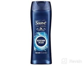 img 1 attached to 🧼 Suave Men's Refreshing Body Wash, 12 Ounce (Pack of 6)
