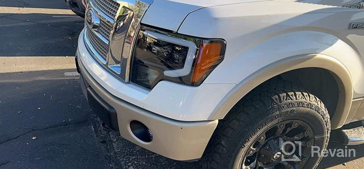 img 1 attached to 09-14 Ford F150 DRL LED Tube Dual Projector Headlights - AlphaRex Base Model Jet Black With Smoke Lens review by Chris Fisher