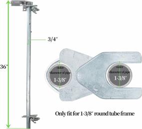 img 2 attached to Heavy Duty HITTITE 36 Chain Link Double Gate Drop Rod With Pull Style Latch For 1-3/8" Frame, Ground Latch Bolt For Metal Gates