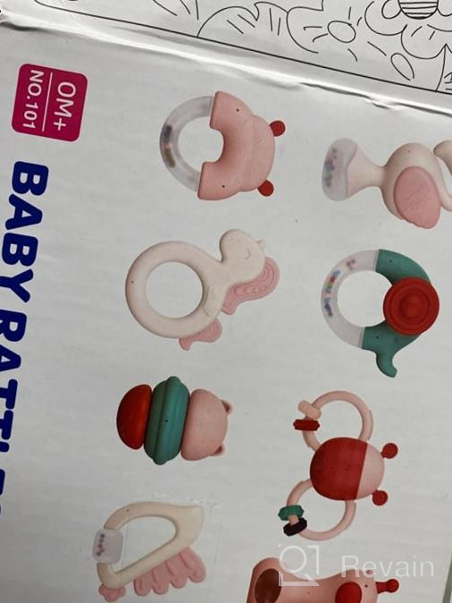 img 1 attached to 8PCS Baby Rattles Toys Set - Perfect Gift For Newborn Babies Infants Girls 3-12 Months! review by Braxton Jackson